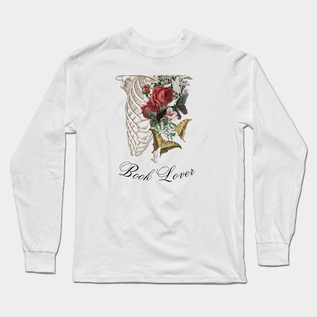 Book Lovers Heart Long Sleeve T-Shirt by AL Maruga